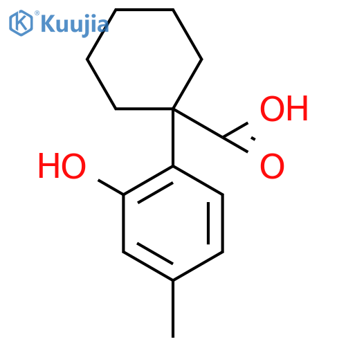 1-(2-hydroxy-4-methylphenyl)cyclohexane-1-carboxylic acid structure