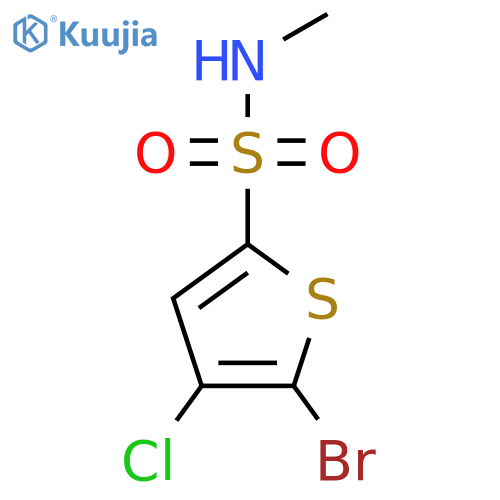 5-bromo-4-chloro-N-methylthiophene-2-sulfonamide structure