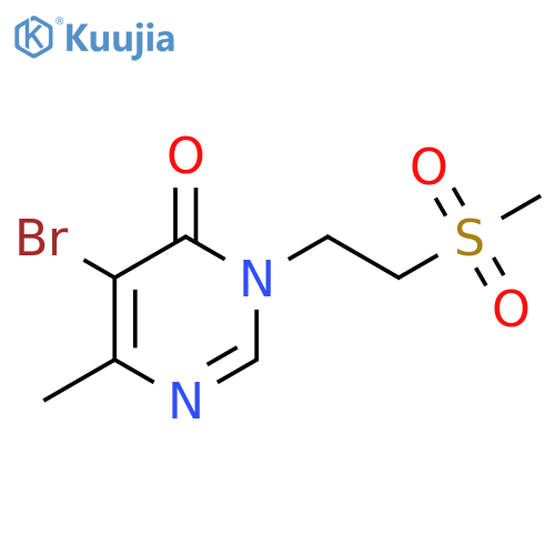 5-Bromo-3-(2-methanesulfonylethyl)-6-methyl-3,4-dihydropyrimidin-4-one structure