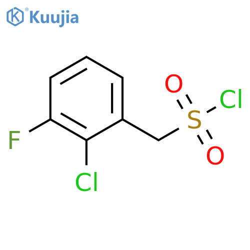 (2-chloro-3-fluorophenyl)methanesulfonyl chloride structure