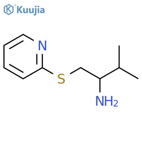 3-methyl-1-(pyridin-2-ylsulfanyl)butan-2-amine structure
