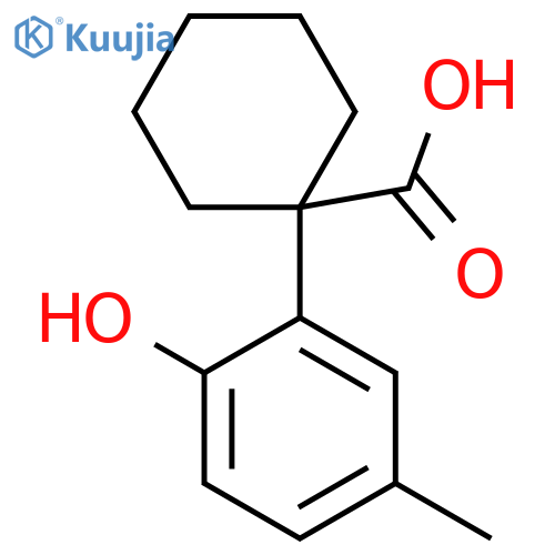 1-(2-hydroxy-5-methylphenyl)cyclohexane-1-carboxylic acid structure