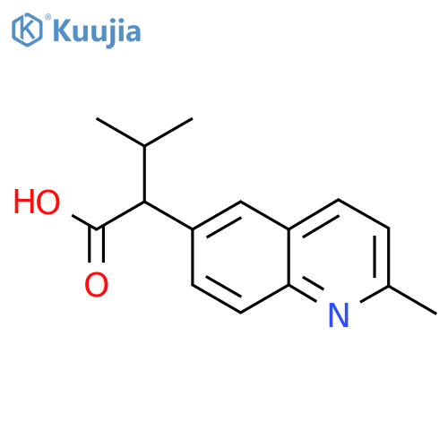3-methyl-2-(2-methylquinolin-6-yl)butanoic acid structure