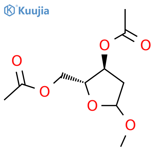 3-Acetoxy-5-methoxy-tetrahydrofuran-2-yl Methyl Ester Acetic Acid structure