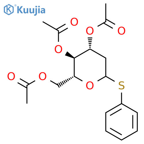 D-arabino-Hexopyranoside, phenyl 2-deoxy-1-thio-, triacetate structure