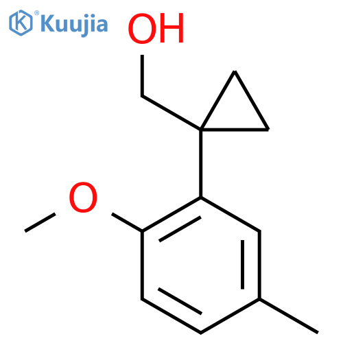 1-(2-methoxy-5-methylphenyl)cyclopropylmethanol structure