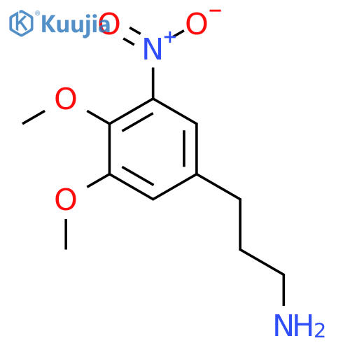 3-(3,4-dimethoxy-5-nitrophenyl)propan-1-amine structure
