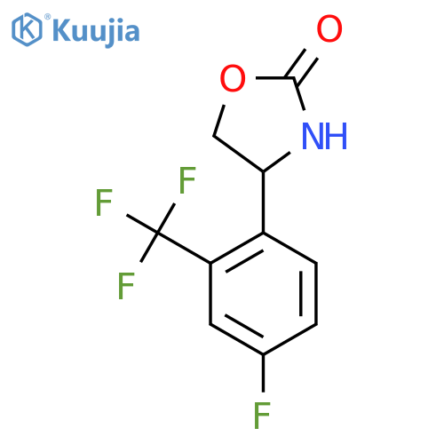 4-4-fluoro-2-(trifluoromethyl)phenyl-1,3-oxazolidin-2-one structure