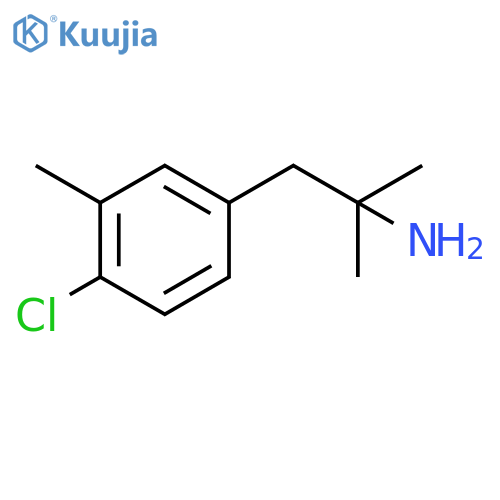 1-(4-chloro-3-methylphenyl)-2-methylpropan-2-amine structure