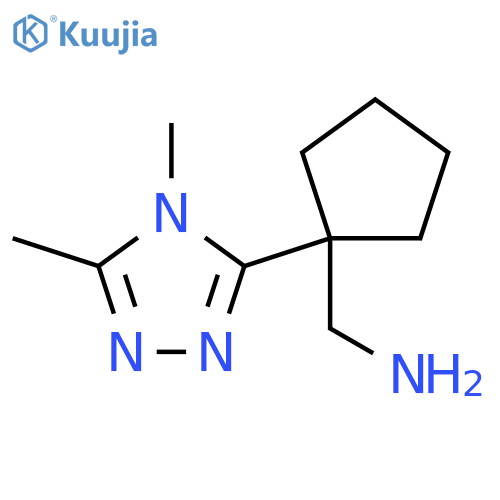 1-(dimethyl-4H-1,2,4-triazol-3-yl)cyclopentylmethanamine structure
