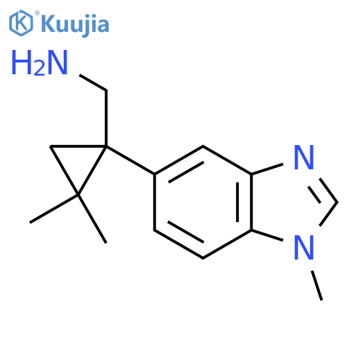 2,2-dimethyl-1-(1-methyl-1H-1,3-benzodiazol-5-yl)cyclopropylmethanamine structure