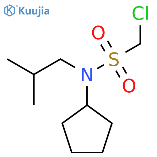 1-chloro-N-cyclopentyl-N-(2-methylpropyl)methanesulfonamide structure