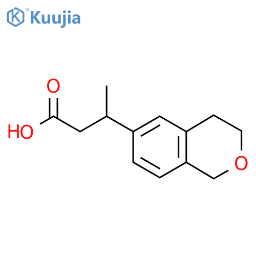3-(3,4-dihydro-1H-2-benzopyran-6-yl)butanoic acid structure