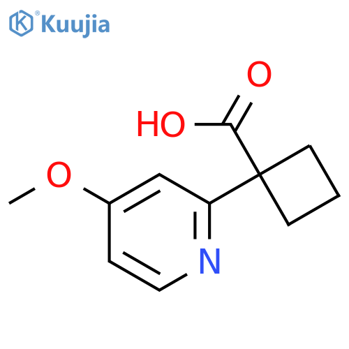 1-(4-methoxypyridin-2-yl)cyclobutane-1-carboxylic acid structure