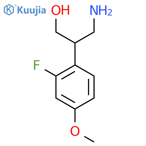 3-amino-2-(2-fluoro-4-methoxyphenyl)propan-1-ol structure