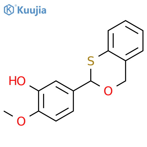 Phenol, 5-(4H-3,1-benzoxathiin-2-yl)-2-methoxy- structure