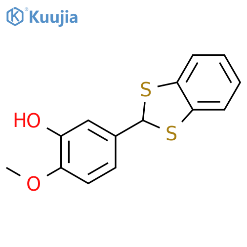 Phenol, 5-(1,3-benzodithiol-2-yl)-2-methoxy- structure
