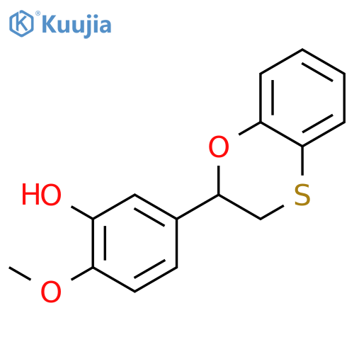 Phenol, 5-(2,3-dihydro-1,4-benzoxathiin-2-yl)-2-methoxy- structure