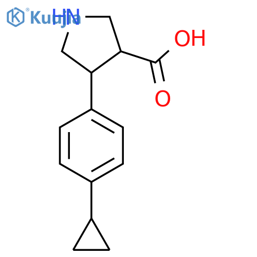 4-(4-cyclopropylphenyl)pyrrolidine-3-carboxylic acid structure