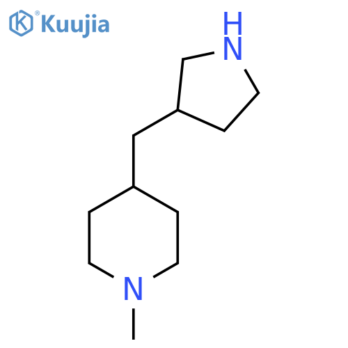 1-methyl-4-(pyrrolidin-3-yl)methylpiperidine structure