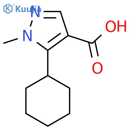 5-Cyclohexyl-1-methylpyrazole-4-carboxylic acid structure