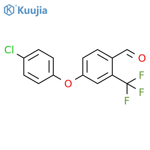 4-(4-Chlorophenoxy)-2-(trifluoromethyl)benzaldehyde structure