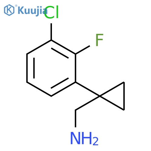 1-(3-chloro-2-fluorophenyl)cyclopropylmethanamine structure