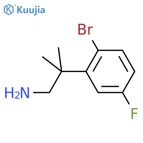 2-(2-Bromo-5-fluorophenyl)-2-methylpropan-1-amine structure