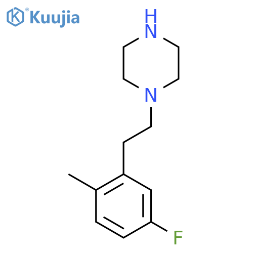 1-2-(5-fluoro-2-methylphenyl)ethylpiperazine structure