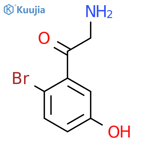 2-amino-1-(2-bromo-5-hydroxyphenyl)ethan-1-one structure