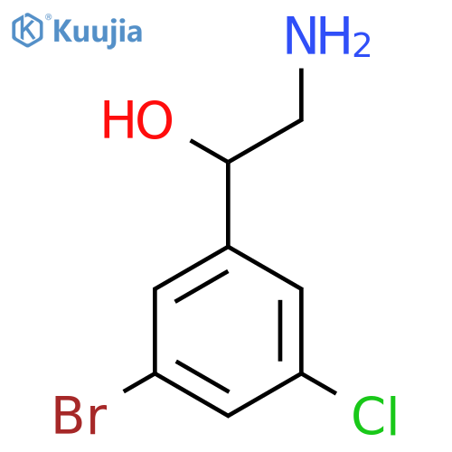 2-Amino-1-(3-bromo-5-chlorophenyl)ethan-1-ol structure