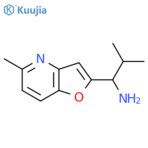 2-Methyl-1-{5-methylfuro[3,2-b]pyridin-2-yl}propan-1-amine structure