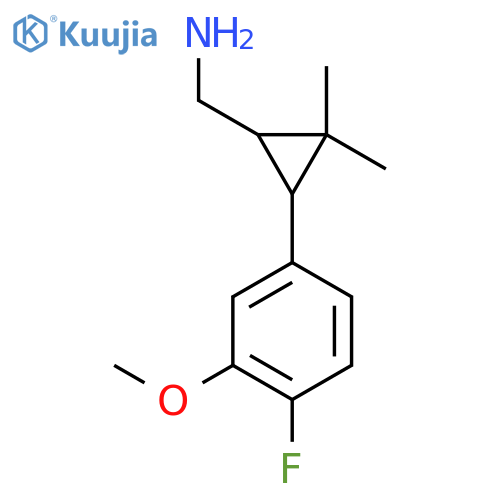 3-(4-fluoro-3-methoxyphenyl)-2,2-dimethylcyclopropylmethanamine structure