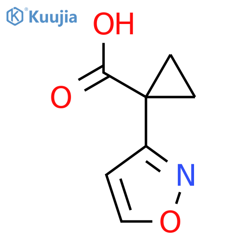 1-(1,2-oxazol-3-yl)cyclopropane-1-carboxylic acid structure