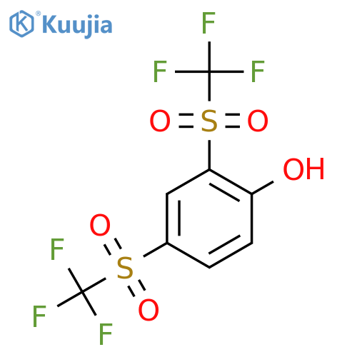 2,4-ditrifluoromethanesulfonylphenol structure