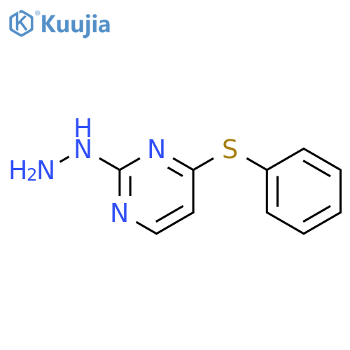 2-hydrazinyl-4-(phenylsulfanyl)pyrimidine structure