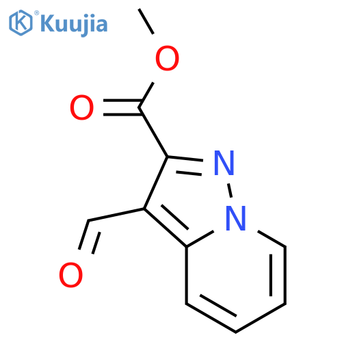 Pyrazolo[1,5-a]pyridine-2-carboxylicacid, 3-formyl-, ethyl ester structure
