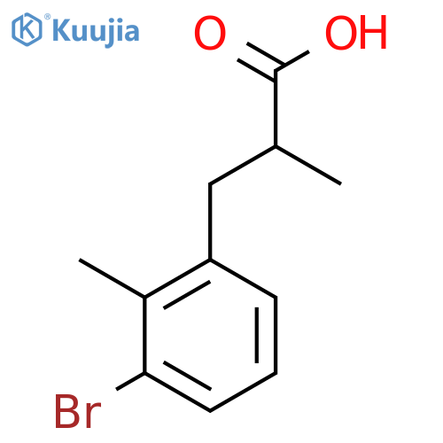 3-(3-bromo-2-methylphenyl)-2-methylpropanoic acid structure