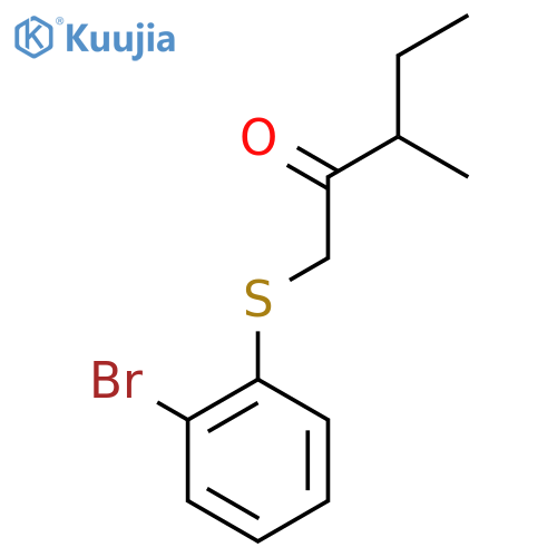 1-(2-Bromophenyl)sulfanyl-3-methylpentan-2-one structure
