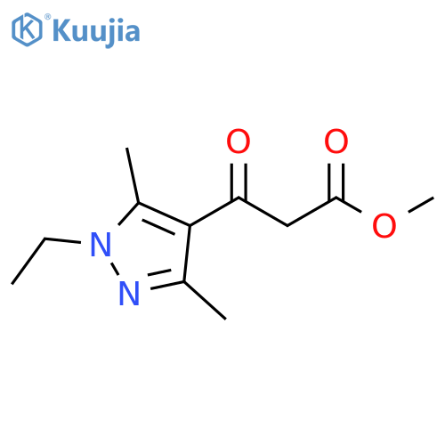 methyl 3-(1-ethyl-3,5-dimethyl-1H-pyrazol-4-yl)-3-oxopropanoate structure