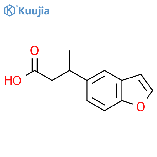 3-(1-benzofuran-5-yl)butanoic acid structure