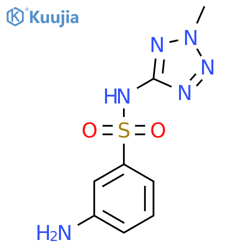 3-amino-N-(2-methyltetrazol-5-yl)benzenesulfonamide structure