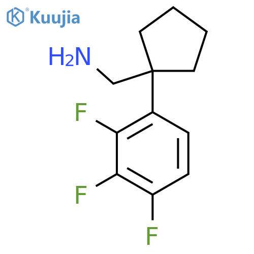 1-(2,3,4-trifluorophenyl)cyclopentylmethanamine structure