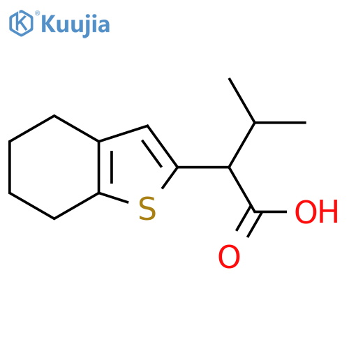 3-methyl-2-(4,5,6,7-tetrahydro-1-benzothiophen-2-yl)butanoic acid structure