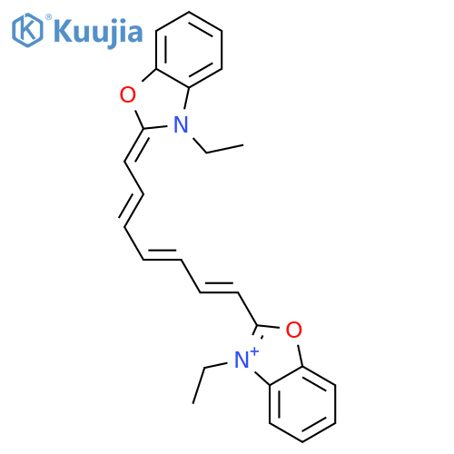 Benzoxazolium,3-ethyl-2-[7-(3-ethyl-2(3H)-benzoxazolylidene)-1,3,5-heptatrien-1-yl]-, iodide(1:1) structure