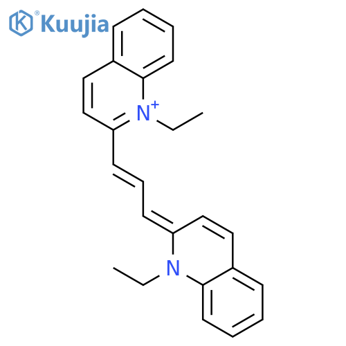 Quinolinium,1-ethyl-2-[3-(1-ethyl-2(1H)-quinolylidene)propenyl]-, iodide, (E,E)- (8CI) structure