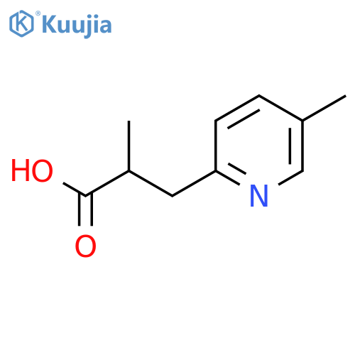 2-methyl-3-(5-methylpyridin-2-yl)propanoic acid structure