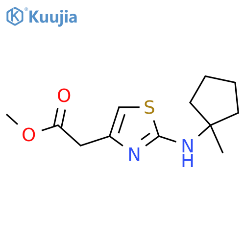 Methyl 2-{2-[(1-methylcyclopentyl)amino]-1,3-thiazol-4-yl}acetate structure