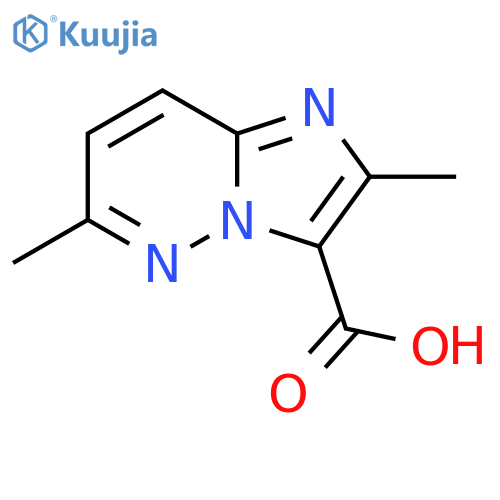 2,6-diMethyliMidazo[1,2-b]pyridazine-3-carboxylic acid structure