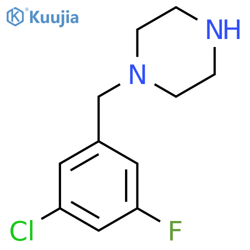 1-(3-chloro-5-fluorophenyl)methylpiperazine structure